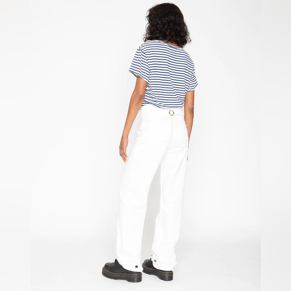 NWT Sandrine Rose x Free People Wide Cargo Pant in White - Picture 1 of 12